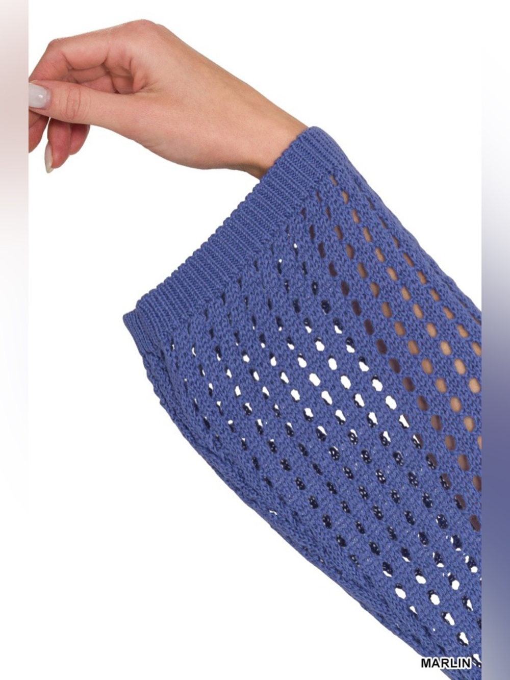 Zenana Hollow Out Long Sleeve Sweater - Picture 4 of 5